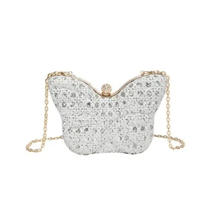 Women Butterfly Shape Messenger Bag Chain Strap Shoulder Bag Small Crossbody Bag - Picture 1 of 12
