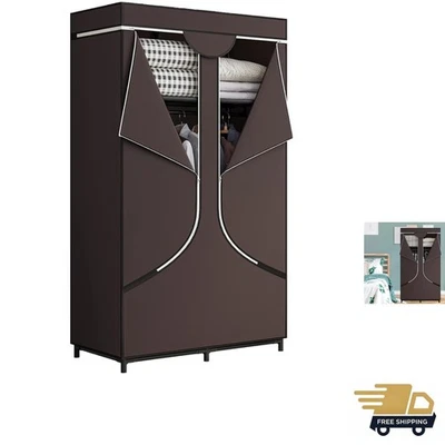 34英寸大容量衣柜收纳盒:时尚金属和织物解决方案 — 第 1/4 张图片