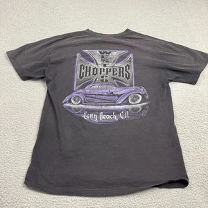 Vintage West Coast Choppers Shirt Mens Large Jesse Who Chrome Purple Coupe Car - Picture 1 of 12