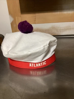 Vintage French Sailor Hat Beret Cap Purple Pom- Atlantic -Tourist -Souvenir - Image 1 of 4