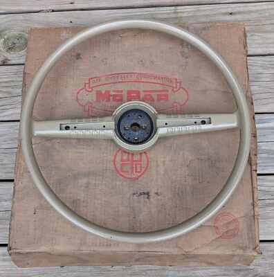 1951 52 DeSoto STEERING WHEEL Beige NOS MoPar 1326747 - Image 1 of 2