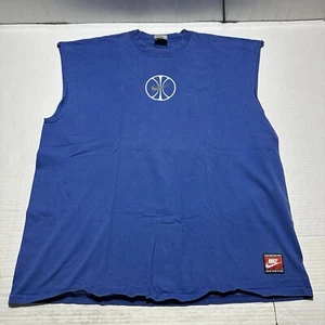 Camiseta sin mangas vintage Nike Hoops para hombre 2XL baloncesto azul estilo Y2K - Imagen 1 de 8