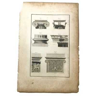 Rare Book Plate, Architecture, Greece, Temple of Minerva Polias in Priene - Image 1 of 4