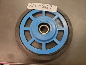 Snowmobile 6.5" Dia. X .75" Shaft Bogie Suspension Idler 6 1/2"x 3/4" Blue - Foto 1 di 3