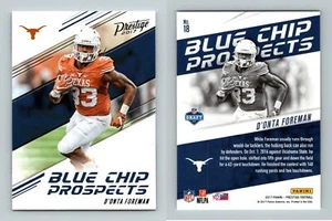D'Onta Foreman #18 Prestige Football 2017 Panini Blue Chip Prospects Card - Picture 1 of 1