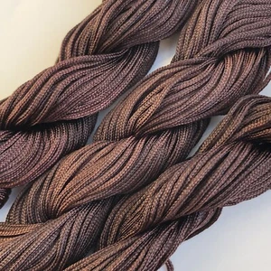 12 Metres Dark Brown Nylon Thread 1mm Dia Thick Woven Braided Cord DIY Jewellery - Picture 1 of 4