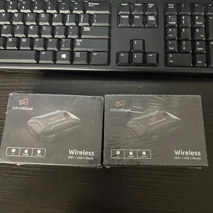TWO (2) InfinitiKloud Black Wireless Wi-Fi Portable Backup Storage iOS/Android - Photo 1/2