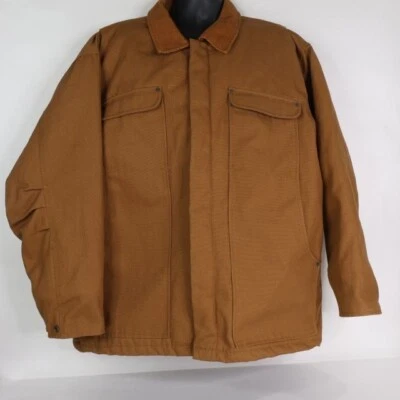 Chaqueta de Trabajo Outbrook Para Hombres Grande Lona Tareas Granero Abrigo Forro Edredón Foto 1 de 4
