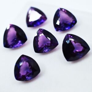 33 Ct Natural Tanzanite Trillion Cut Purple CERTIFIED Loose Gemstone Lot 6 Pcs.