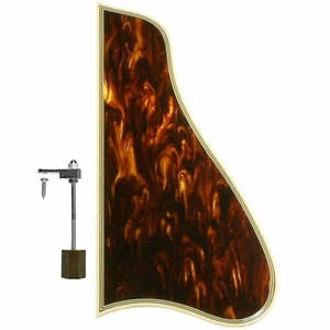 NEW TORTOISE Pickguard Gibson L-5 Cutaway Style Cream Binding w/ Nickel Bracket - Picture 1 of 2