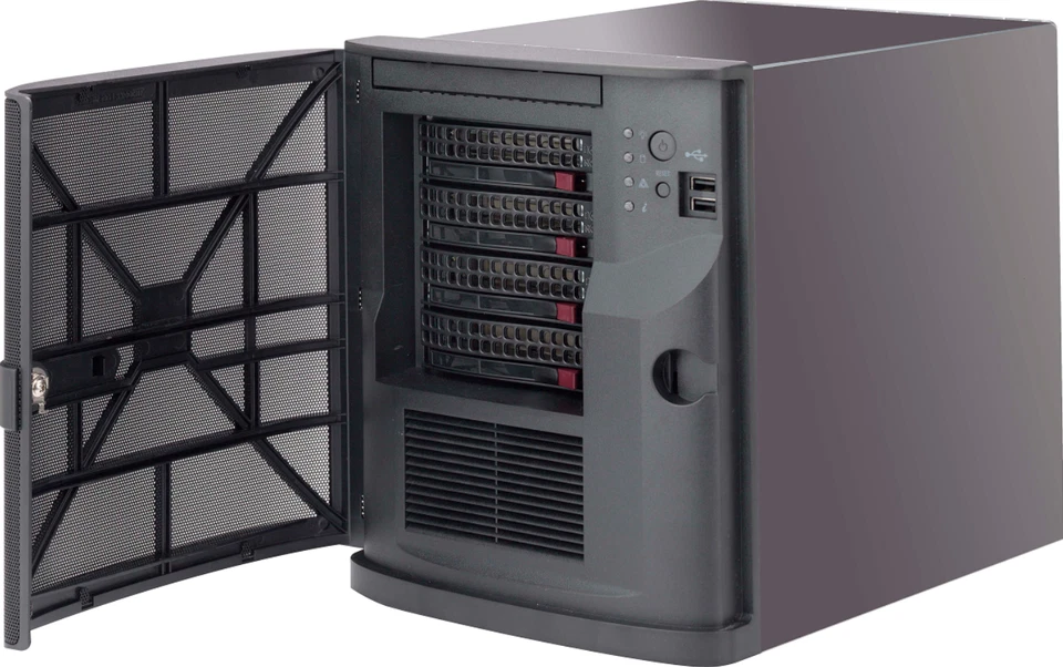SuperMicro CSE-721TQ-350B2 Mini-tower chassis w/ 4x 3.5 HDD tray, PWS and BPN - Image 1 of 1
