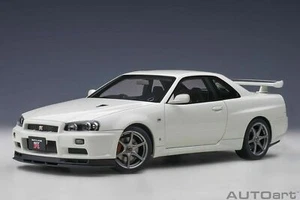 1/18 Nissan Skyline GT-R (R34) V-SPEC II 2001 modelo de AUTOart (blanco) 77406 - Imagen 1 de 12