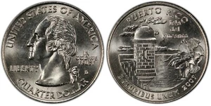 2009-D Puerto Rico US Territories Quarter 25C Unc Coin Denver mint STD52 - Picture 1 of 1