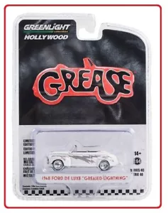 GREASE 1948 FORD DE LUXE “GREASED LIGHTNING #62010-A WHITE DIECAST SCALE 1/64 - Picture 1 of 23
