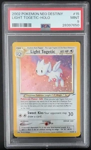 PSA 9 Light Togetic 15/105 Neo Destiny Pokemon Card - Picture 1 of 2