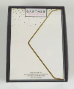 Gartner Gold Foil Dots Wedding Invitation Kit 12617 Print-at-Home DIY Set of 26 - Picture 1 of 7