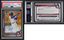 2022 Bowman Chrome Prospect Gold Shimmer Refractor /50 Rayne Doncon PSA 9 Auto