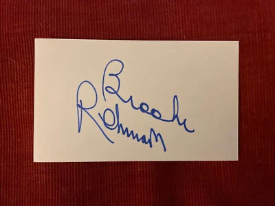 Brooks Robinson - HOF Baltimore Orioles - Signed 3x5 Index Card - Image 1 of 3