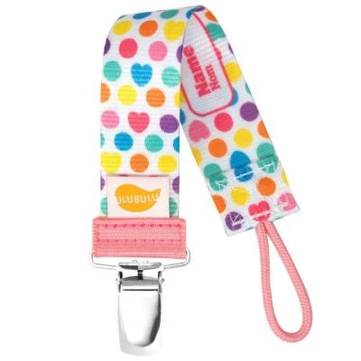 Heart Confetti Pacifier Clip - Ulubulu Heart Binky Clip works with all pacifiers - Image 1 of 3