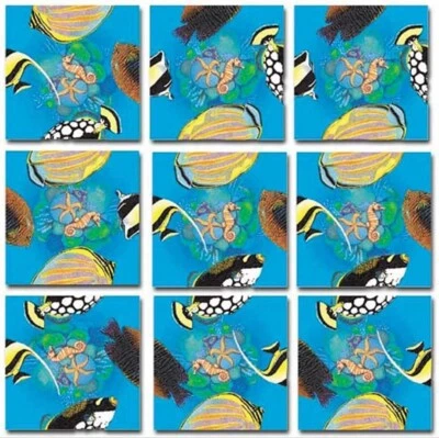 B Dazzle TROPICAL FISH Scramble Squares 9 Piece Puzzle - Image 1 of 4