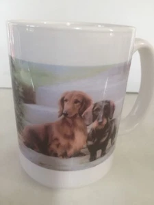 Fiddlers Elbow Long Hair Dachshund Dog Mug Coffee Cup 15 Oz. ~NEW~ - Picture 1 of 7