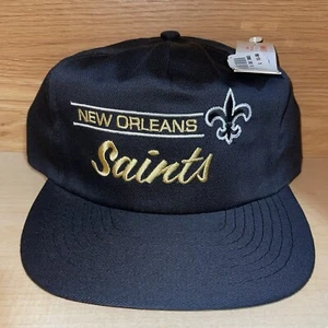 Vintage 90s New Orleans Saints Annco Hat Snapback Pro Model Script Deadstock NWT - Picture 1 of 12
