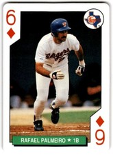 1991 U.S. Playing Card Co. Rafael Palmeiro Texas Rangers #6