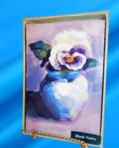 Blank Greeting Cards 12 NIB with Envelopes Sarah Weldon Purple Flower VTG 1996 - Picture 1 of 6