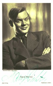 Hans Richter Original Signature On Ross Card No. 1518 A