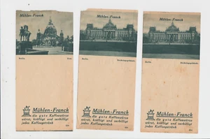 3 hojas Mühlen - Franck Kaffeewürze catedral berlinesa Reichstag bloque de facturas 1930 - Imagen 1 de 2