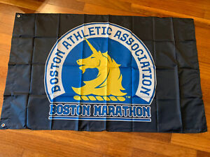 Boston Marathon Inspired Flag for Home Gym and Cheering on Race Sidelines