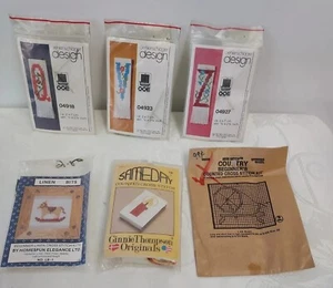 Nice Lot of 6 Vintage Cross Stitch Kits Mixed, Beginners, Match Box, NOS - Picture 1 of 11