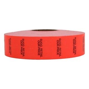 Monarch Series 1100 Senso Labels "Sugg Retail Our Price" Stickers Orange - Picture 1 of 3