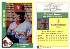 Randy Hennis Signed 1990 CMC #608 Card *Autograph Den* Auto