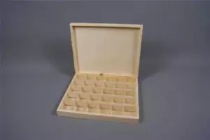 Plain Wooden Boxes 30 Comparments Chest Wooden Storage Jewellery Keepsake 30COM - Picture 1 of 1