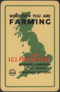 Tarjetas de Juego Tarjeta Única Antigua De Colección * FERTILIZANTES ICI * Publicidad Agricultura - Imagen 1 de 3
