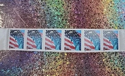 US 3980 FLAG - STATUE OF LIBERTY PLATE# V1111 STRIPS OF (6) 39c STAMPS MNH/SA - Image 1 of 4