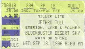 Vintage 1996 Jethro Tull Emerson Lake Palmer Concert Ticket Stub Phoenix AZ - Picture 1 of 1