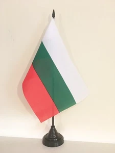 BANDERA DE MESA DE BULGARIA 9"" X 6" 22,5cm x 15cm banderas BÚLGARA - Imagen 1 de 1