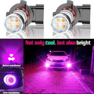 2x 9006 LED Bulbs Low Beam or Fog Light Super Bright Purple Conversion Kit 50W - Picture 1 of 12