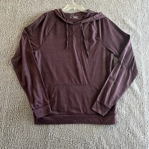 Camisa de Opinión Pública Para Hombres XL Manga Larga Con Capucha Púrpura Ciruela Papá Patinador Preppy - Imagen 1 de 7
