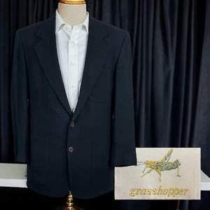 Giacca blazer Grasshopper uomo 38S nero cappotto sportivo vintage - Foto 1 di 9