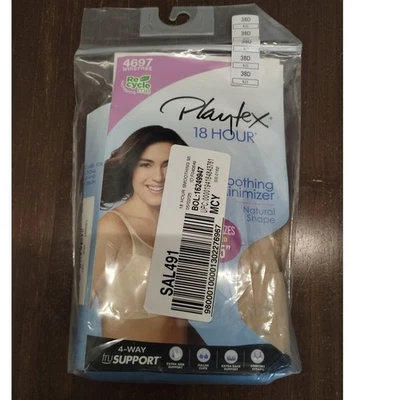 Sujetador Playtex NUEVO (Bolsa Abierta) Talla 38D Nude 18 Hr Suavizante Minimizador Sin Alambres 4697 Foto 1 de 4
