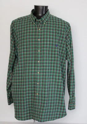 Ralph Lauren Mens Dress Shirt Size 3XLT Tall Classic Fit Green Plaid Cotton Polo - Image 1 of 4