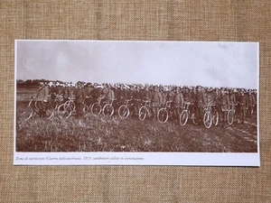 1915 Carabinieri Radfahrer üben für Schnelleinsätze WW1 Krieg - Bild 1 von 1