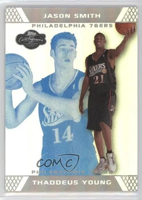 2007 Topps Co-Signers Silver Blue Foil /29 Thaddeus Young Jason Smith Rookie RC - Image 1 of 2