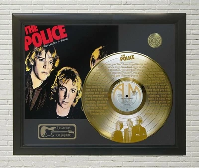 Police - Roxanne Framed Legends Of Music Etched LP Display - Image 1 of 4