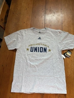 New Adidas Philadelphia Union Soccer T Shirt Grey Team Athletic Large - Image 1 of 4