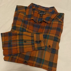 Toad & Co Women’s M Reform Flannel Plaid Button Down Shirt Cotton Blend - Foto 1 di 9