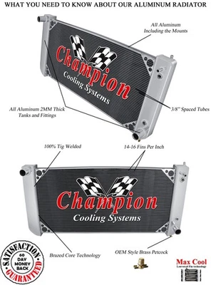 Supply Champion 2 Row CR Series Radiator for 2003 - 2007 GMC C5500 Topkick - Image 1 of 4